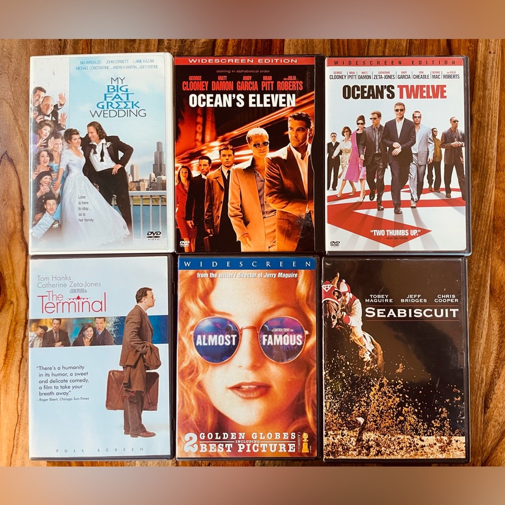 Six (6) Blockbuster Movie DVD’s